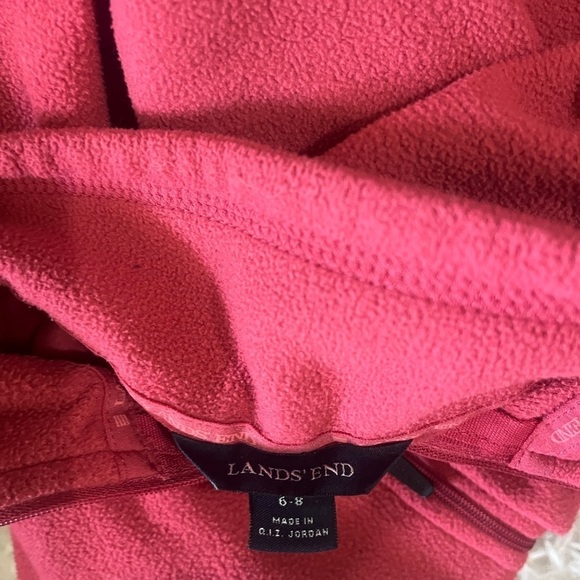 Lands End Fleece Pink 1/4 Zip Women’s Small - Picture 2 of 6